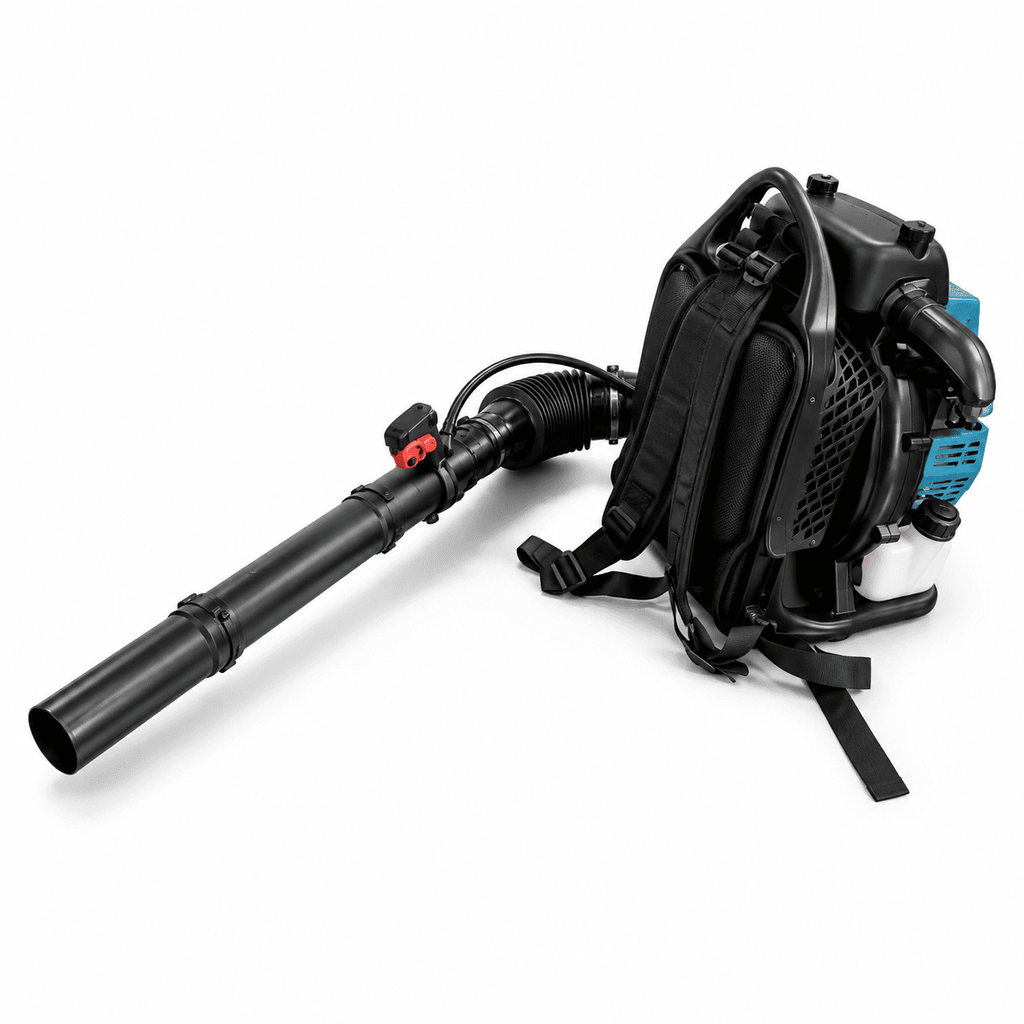 Gas Backpack Blower for Yard Cleanup, 75.6CC 2-Cycle Leaf Blower with Comfortable Harness, Adjustable Tube, Powerful Airflow for Leaves, Grass, Driveways and Outdoor Maintenance