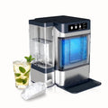 Nugget Ice Maker Countertop, 44.9lbs per Day Soft Chewable Pebble Nugget Ice Machine with with 1.5L Inside and 3L Outside Water Tank, Self-Cleaning