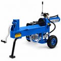 20 Ton Gas Log Splitter, Hydraulic Wood Splitter with Steel Frame, Portable Outdoor Firewood Splitter with Wheels, Heavy Duty Gas Powered Log Splitter for Home and Yard