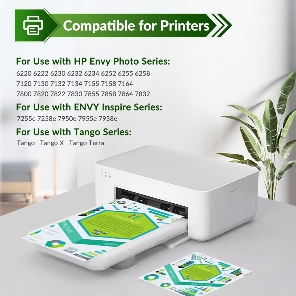 64XL Ink Cartridge Combo Pack Compatible for HP64 XL Ink Cartridge Ink 64XL for Envy Photo 7855 7858 7800 7155 6255 7900e Printer Ink（Black, Tri-Color）