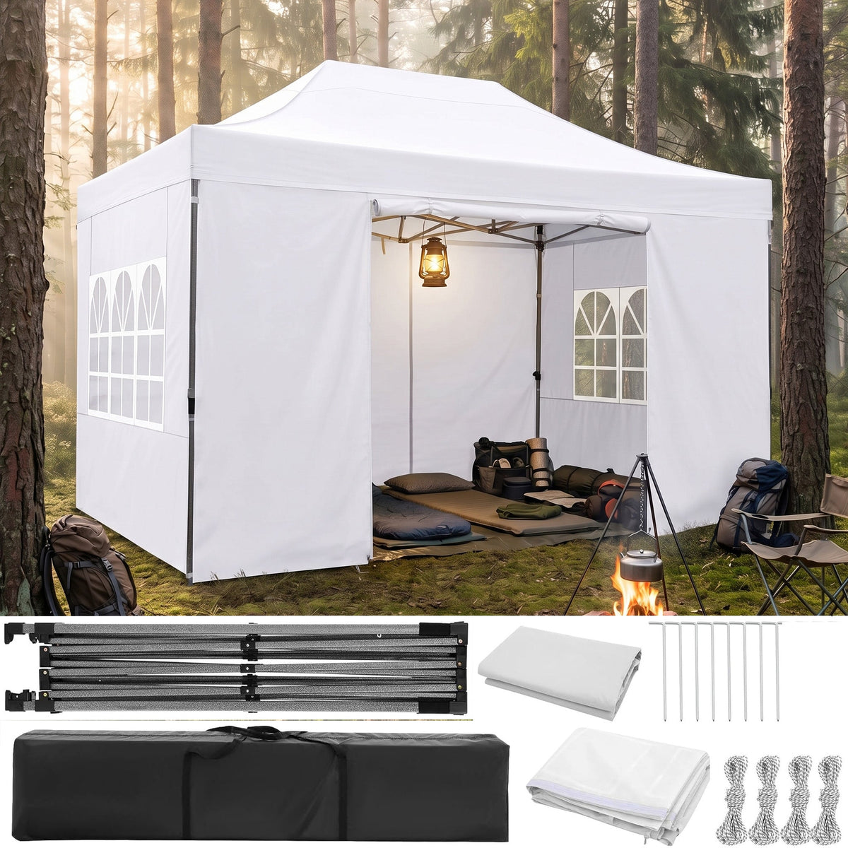 10x15 FT Pop-Up Gazebo Outdoor Canopy