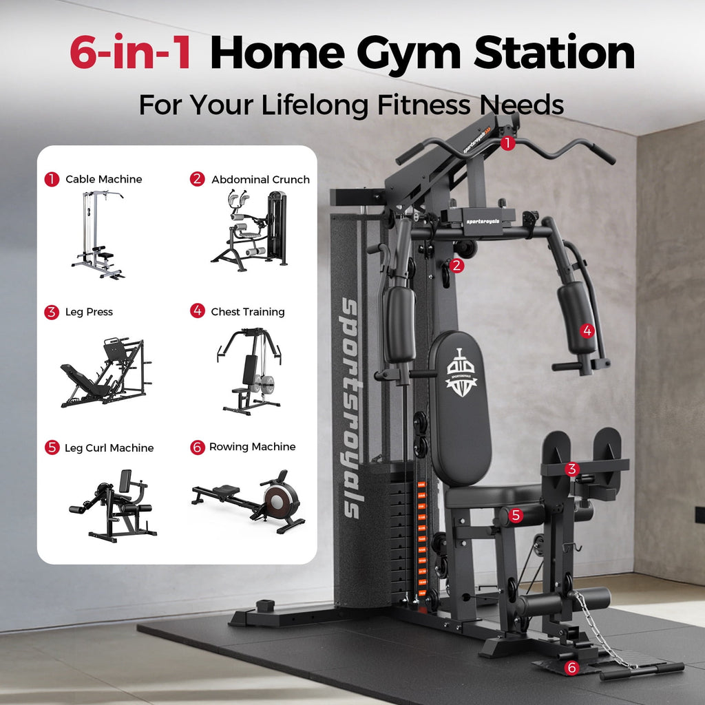 FED Fitness Home Gym Station Multifunctional Full Body Workout Equipment for Home Exercise Fitness