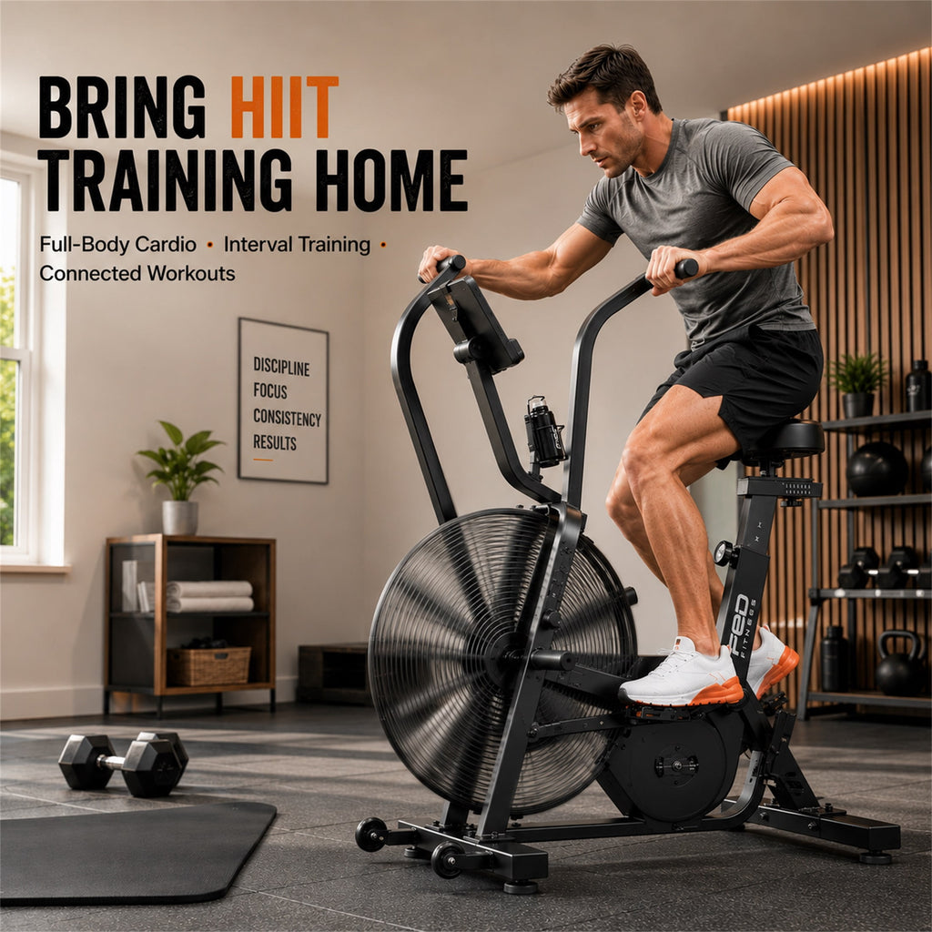 EB9 Air Bike, 21.5" Fan Exercise Bike with Bluetooth for Home Gym