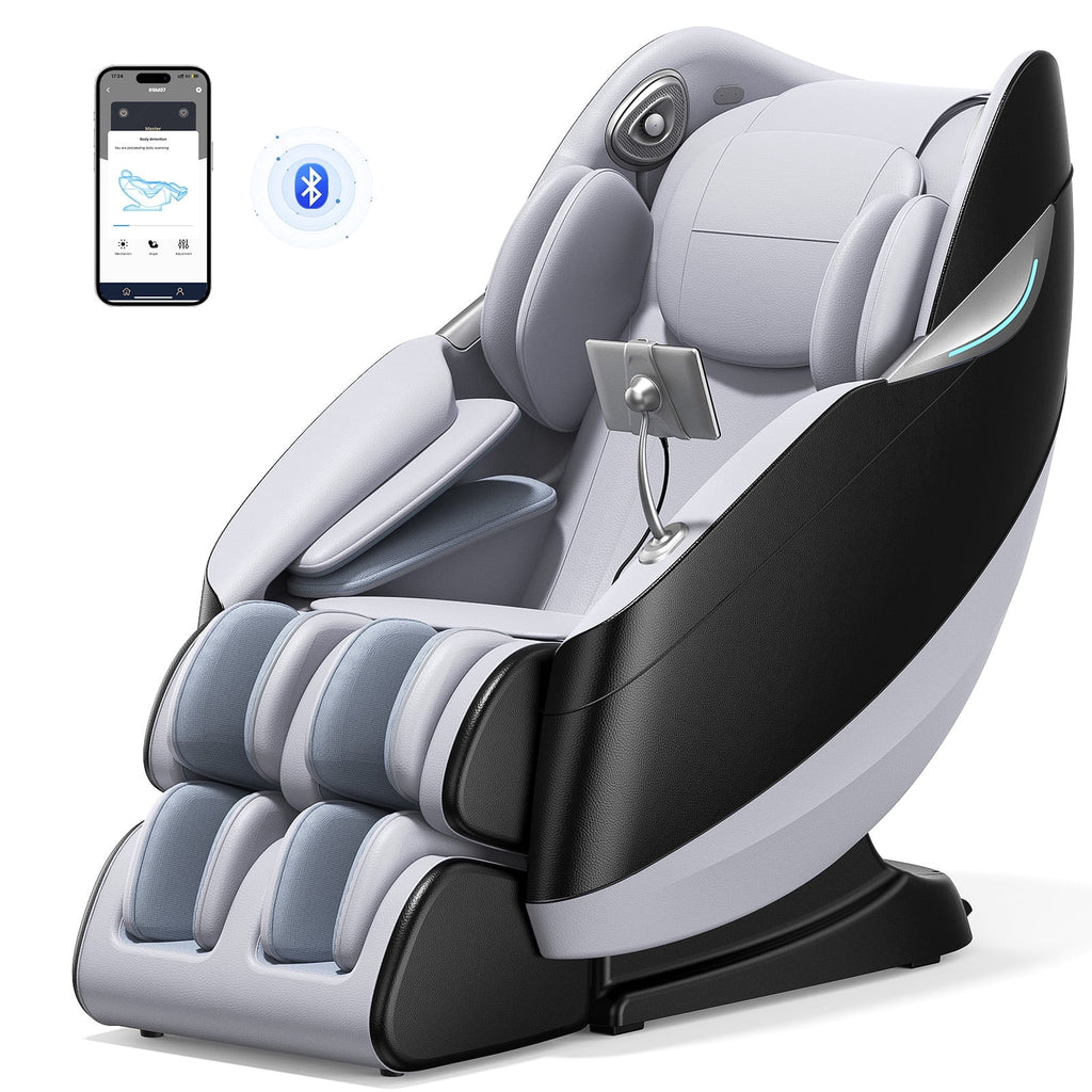 4D Massage Chair with APP Control,55" SL Track,3 Zero Gravity Modes,Leather