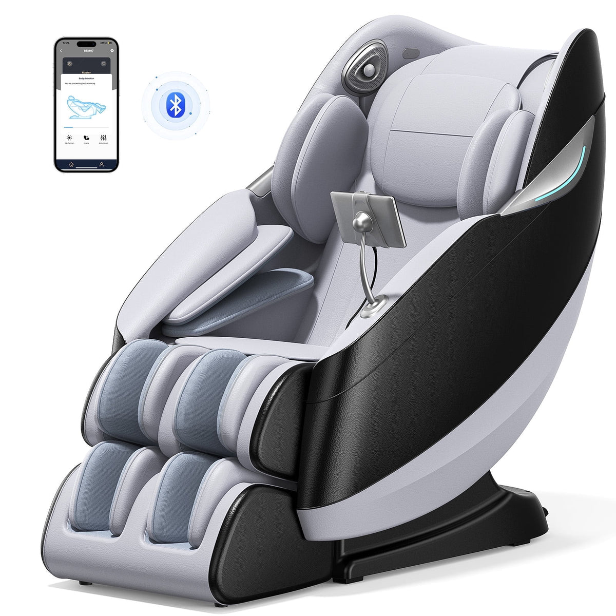 4D Massage Chair with APP Control,55" SL Track,3 Zero Gravity Modes,Leather