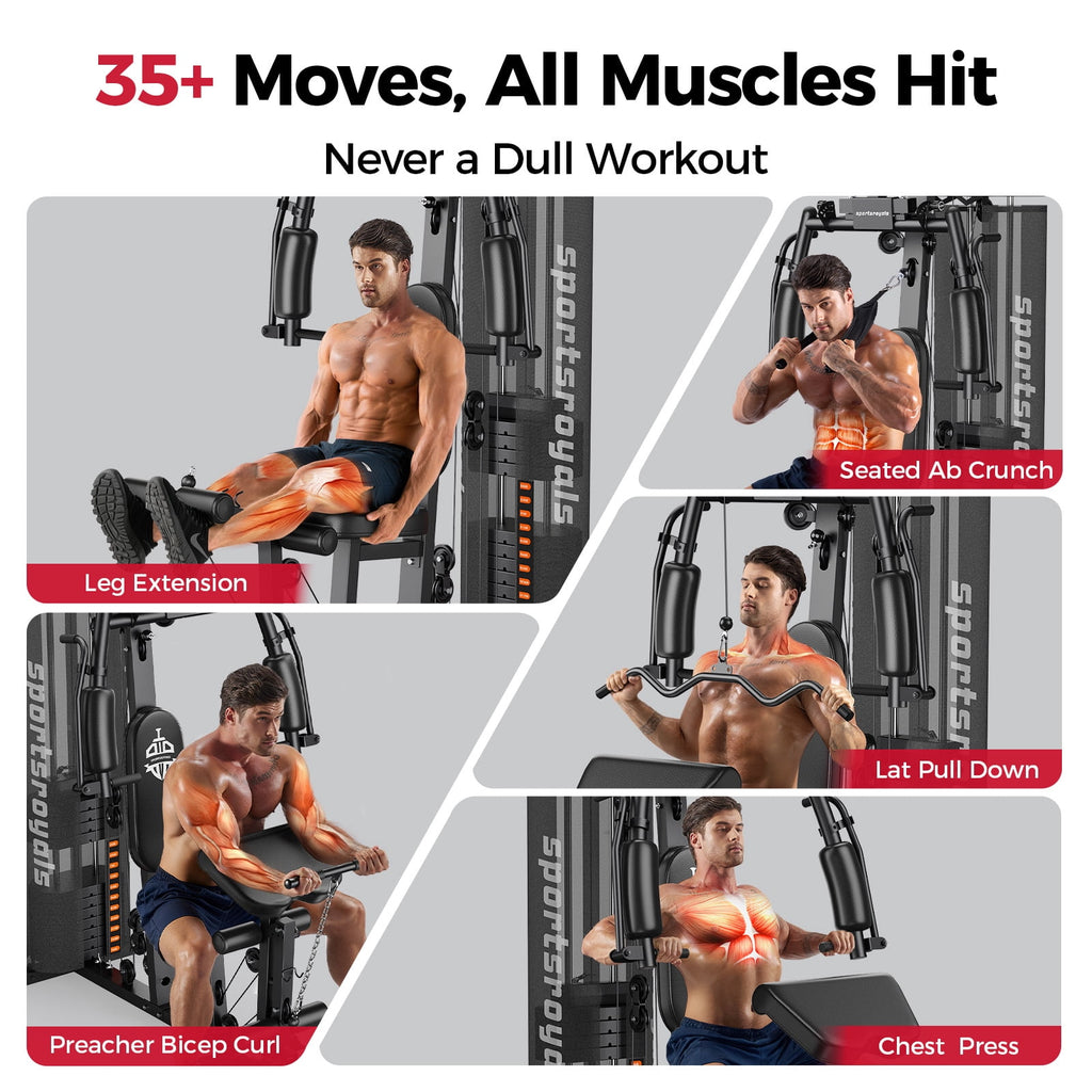 FED Fitness Home Gym Station Multifunctional Full Body Workout Equipment for Home Exercise Fitness