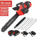 BAOKALER 16 inch Cordless Chainsaw with 42V 2 x 3.0Ah Batteries, 3 Chains and Dual Chargers for Tree Trimming & Wood Cutting