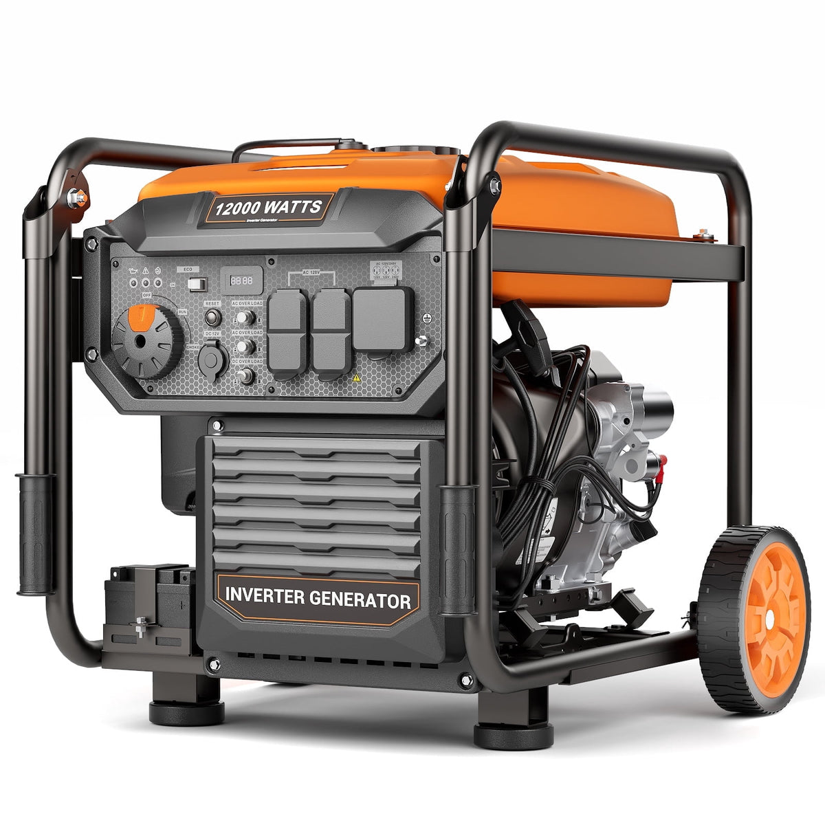 12000-Watt Inverter Generator, Portable Generator Gas Powered with Electric Start for Home Backup, RV Ready