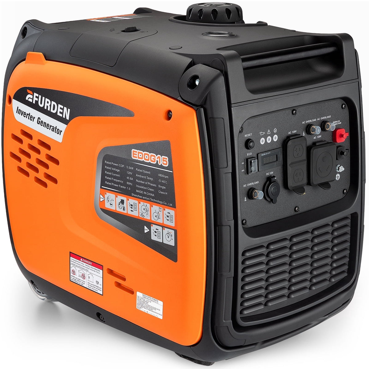 7000W Quiet Inverter Generator, Gas Powered Generator for Home Backup and Outdoor Camping, 30A RV Ready, Portable with Wheels
