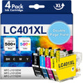 LC401 LC401XL Ink Cartridge for Brother LC401 LC401XL Ink for Brother MFC-J1010DW MFC-J1012DW MFC-J1170DW Printer (Black Cyan Magenta Yellow, 4 Pack)