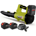 Leaf Blower, 680CFM/280MPH Electric Cordless Leaf Blower with 2*6.0Ah Batteries and Charger, 6 Speed Mode, Lightweight Leaf Blowers for Blowing Leaves, Lawn Care, Patio Cleaning and Dust