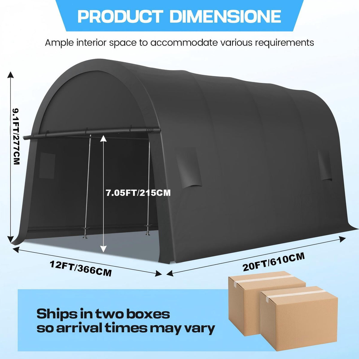 12x20 Carport Heavy Duty Portable Garage Car Port