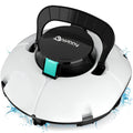 Swimming Pool Robot Vacuum Cleaner, Transparent Design Pool Vacuum with Strong Suction, Suitable for Flat Pools Over 35 Feet, Powerful And Durable