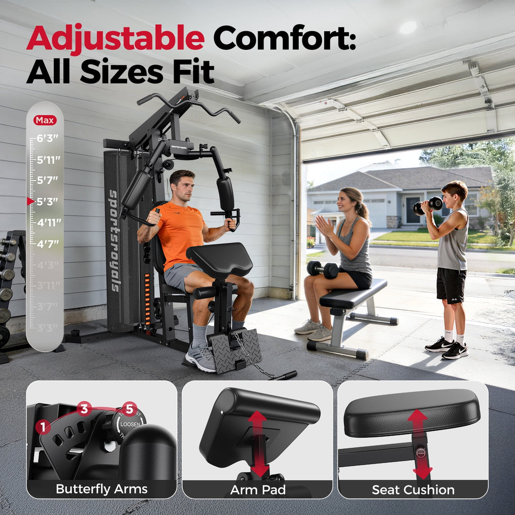 FED Fitness Home Gym Station Multifunctional Full Body Workout Equipment for Home Exercise Fitness