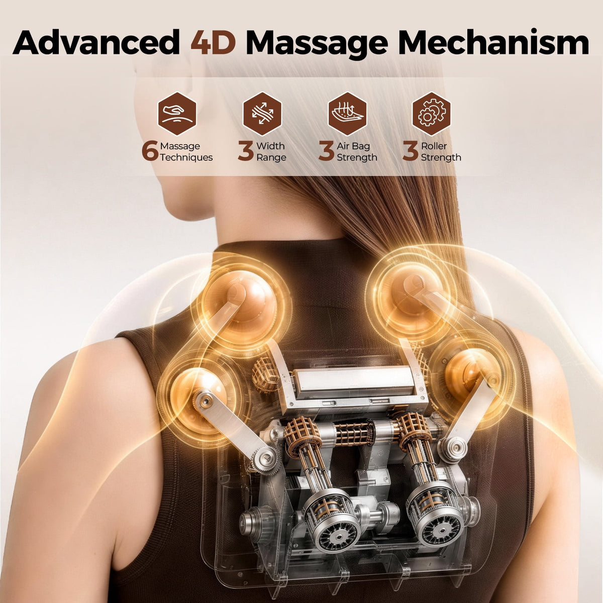 4D Massage Chair with APP Control,55" SL Track,3 Zero Gravity Modes,Leather