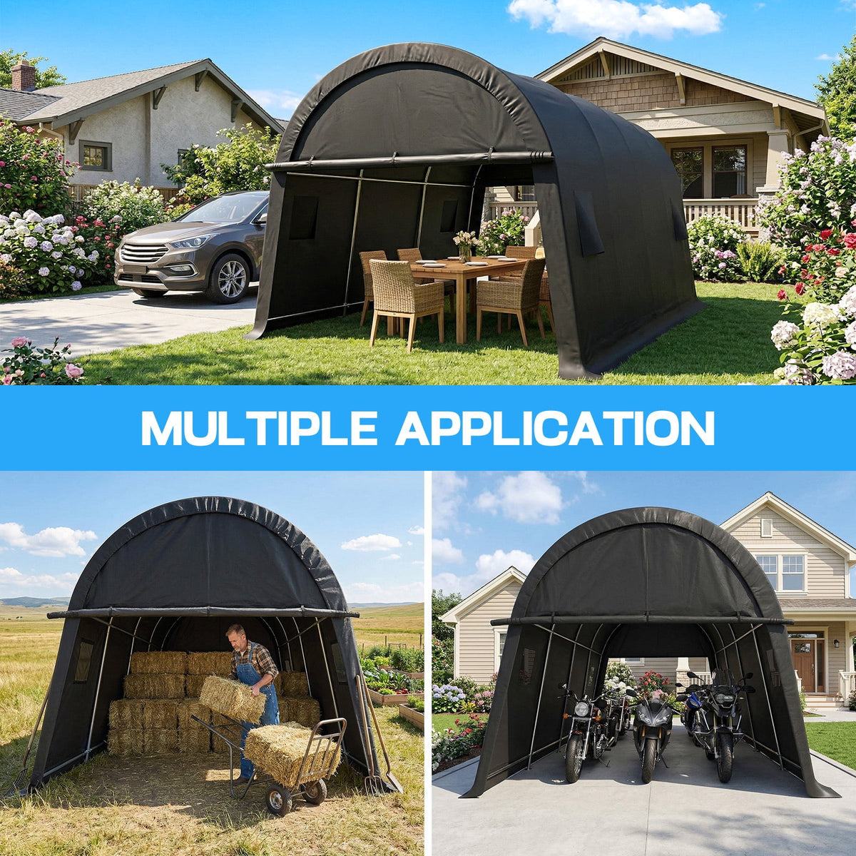 12x20 Carport Heavy Duty Portable Garage Car Port