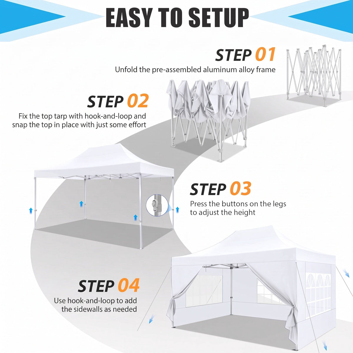 10x15 FT Pop-Up Gazebo Outdoor Canopy