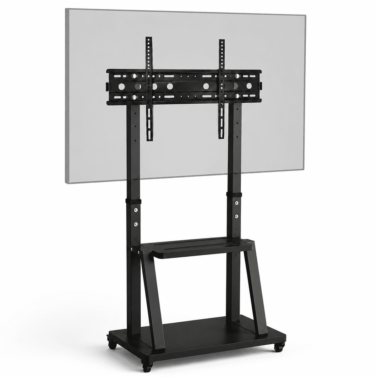 32-75 inch Height Adjustable Rolling TV Stand, Holds up to 420 lbs, VESA 600x400mm,Black