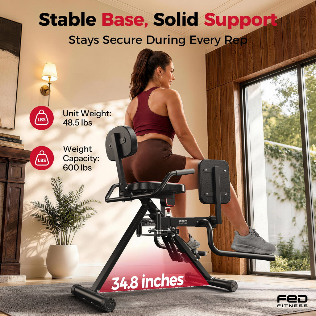 Flybird Series HA1 Hip Abductor Machine & Adductor Machine for Home Gym, Glute & Inner Thigh Trainer with 6 Adjustable Resistance Bands, Dual Foot Bar, Up to 108LBS Resistance