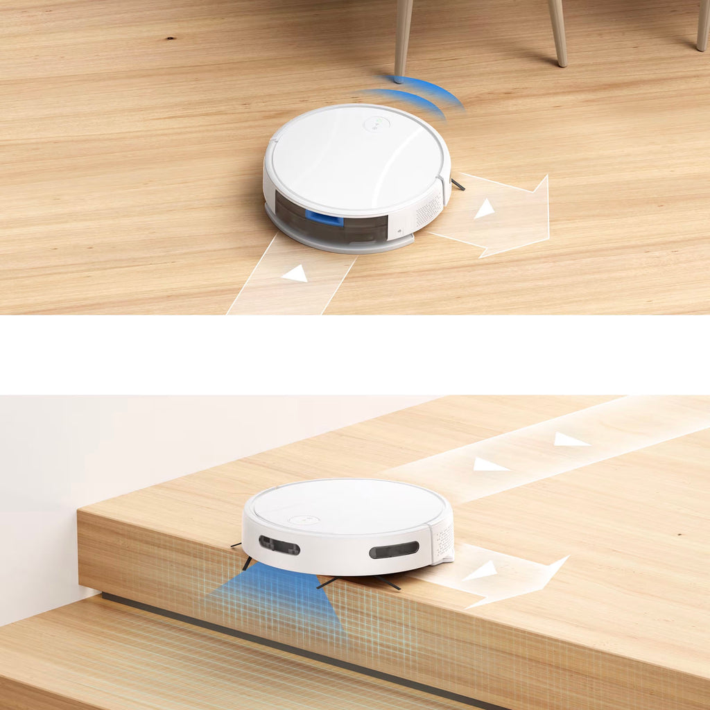 C2-v2 Robot Vacuum and Mop Combo Cleaner, 3-in-1, 8000Pa Suction, 5200mAh Battery, White