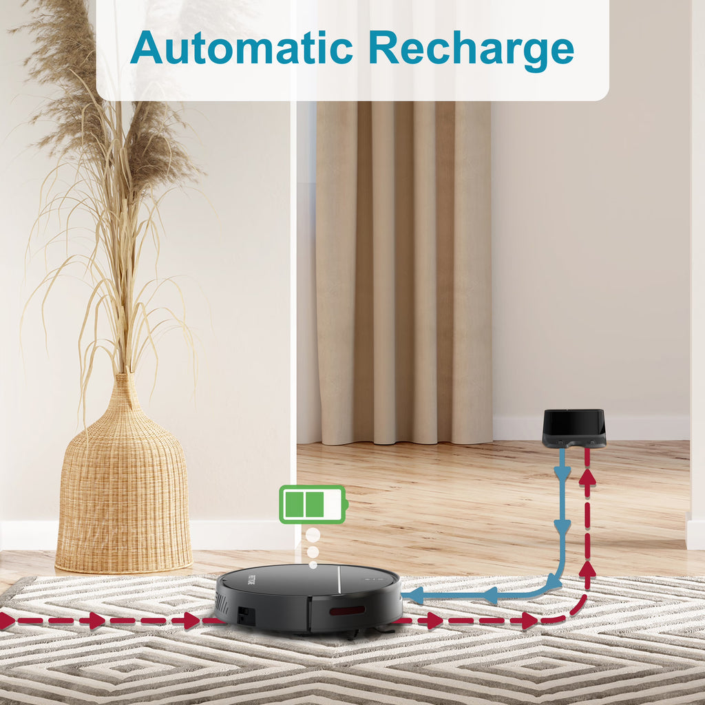 Robot Vacuum Cleaner with 2800Pa,Featured Carpet Boost,Tangle-Free,Ultra Slim,Self-Charging C1 v2
