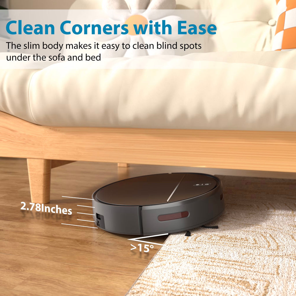Robot Vacuum Cleaner with 2800Pa,Featured Carpet Boost,Tangle-Free,Ultra Slim,Self-Charging C1 v2